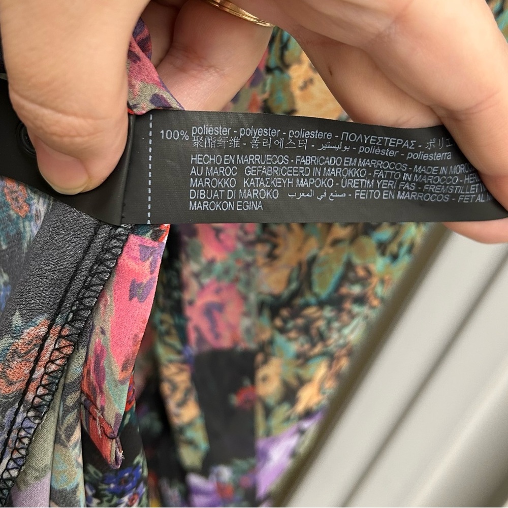 NWT Zara The Amelie Patchwork Floral Shirt | Whimsigoth Blouse | M - Picture 8 of 12